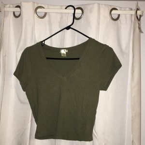 Green crop top women’s large